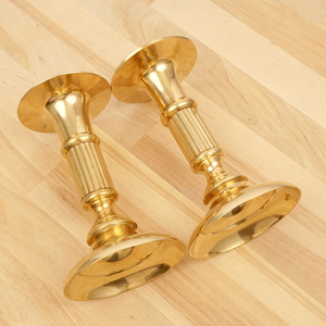 Solid Brass <b>Candlestick</b> <b>Holder</b> Pair Polished <b>Gold</b> Finish Durable Home Decoration Metal Candle <b>Holders</b> - Product Image 6