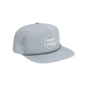 OEM Waterproof Performance Golf Hat with Breathable Laser Cut Holes Custom PVC Patch Logo Lightweight <b>Snapback</b> <b>Cap</b> Unisex - Product Image 2