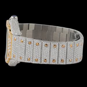 Reloj de Hombre Personalizado con Esfera Cuadrada de Esqueleto, Completamente Adornado con Diamantes Moissanite, Estilo Hip Hop de Moda - Product Image 2