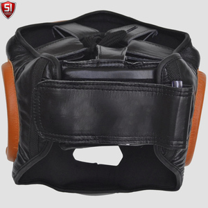 Premium Quality Cowhide Leather MMA <b>Dummy</b> Head Guard Sparring Helmet Quick Dry Fabric Protective Gear Boxing - Product Image 5