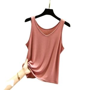 Women's <b>Summer</b> Casual Vintage Tank <b>Tops</b> Halter V-Neck Thin <b>Sleeveless</b> Simplicity All-Match Solid Loose T-Shirts Street Fashion - Product Image 5