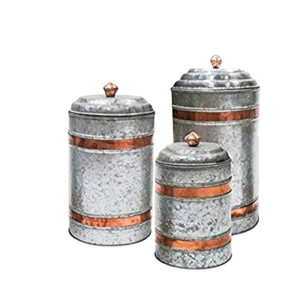 Boîte de rangement populaire en acier galvanisé pour sucre, thé, café, avec couvercle, pour la cuisine, la table, ou comme objet décoratif. - Product Image 4