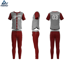 Premium Quality Custom Made Lightweight Breathable Team Personalized Full Button Jersey and Professional Pants <b>Baseball</b> <b>Set</b> - Product Image 1