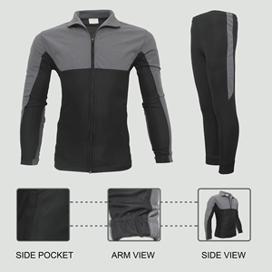 Survêtement sportif d'hiver personnalisé pour homme, respirant, 100 % polyester, avec capuche, pour le jogging, vente en gros, sur mesure - Product Image 6