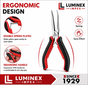 LUMINEX IMPEX LUB=113 <b>Long</b> <b>Nose</b> Stainless Steel Lightweight Jewelry Making Polishing Pliers - Product Image 6