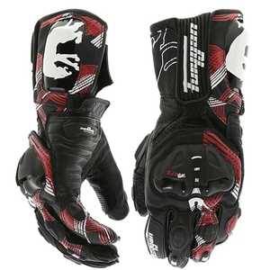 Gants en cuir Tuppan à doigts entiers, respirants, de haute qualité, noir, rouge, blanc, impression par sublimation, fermeture à boucle, cyclisme, hommes, été - Product Image 1