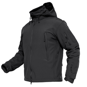 Vestes Softshell pour Hommes Personnalisées OEM, Imperméables, Respirantes, Coupe-Vent, en Toile Unie Teinte, Polyester, Vestes pour Hommes - Product Image 3