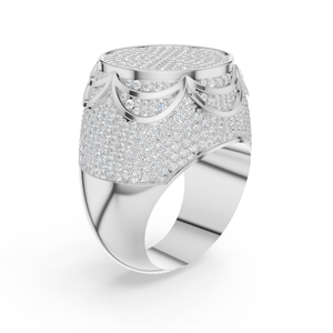 Anillo de Compromiso Aurum Diam con Tres Diamantes Cultivados en Laboratorio, Plata 925, Corte Brillante, Engaste de Garra, Certificado EGL, Estilo Hip Hop, para Fiesta o Boda - Product Image 2