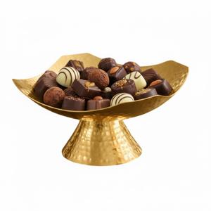 Bol de service cannelé en acier inoxydable, élégant, en métal argenté, pour desserts, fruits, salades, en-cas, avec base sur pied, vaisselle ronde, cadeau - Product Image 6