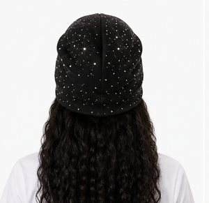 Top Selling New Design 2027 Rhinestone Knit Jacquard <b>Beanie</b> Warm Winter Hat Streetwear <b>Beanie</b> Rhinestone <b>Slouchy</b> <b>Beanie</b> Hat - Product Image 4