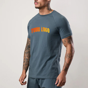 Camisetas de Manga Corta con Cuello Redondo, Diseño Moderno, Corte Ajustado para Hombre, 100% Algodón Jersey, Estilo Transpirable con Dobladillo, para Gimnasio y Entrenamiento - Product Image 1