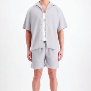 Mens Summer Short Sleeve Shirt And Shorts <b>Set</b> Casual Two Piece Loungewear Custom OEM ODM Supplier Premium Quality Apparel <b>Set</b> XL - Product Image 1