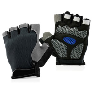 Gants de cyclisme d'hiver personnalisés avec logo, respirants, unisexes, en nylon, demi-doigts, fermeture auto-agrippante, antidérapants, compatibles écran tactile, pour l'extérieur - Product Image 4