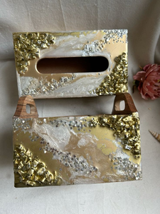 Caja de pañuelos de resina de alta calidad, forma redonda, multicolor, perfecta para regalo, familiares y amigos - Product Image 2