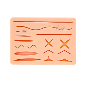 Almohadilla de Silicona Premium para Práctica de Sutura Médica, Textura Realista Multicapa con Heridas Precortadas, Almohadilla de Silicona para Entrenamiento de Sutura - Product Image 1