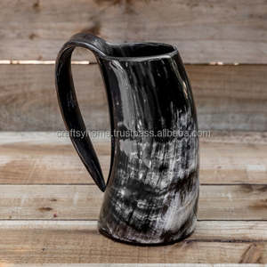 รับพรีเมี่ยมที่มีคุณภาพที่ดีที่สุดควาย \ วัวฮอร์นแก้วสำหรับดื่ม Tankard ผลิตในสีที่ดีที่สุดสำหรับการส่งออกขายส่งในราคาที่ดีที่สุด - Product Image 3