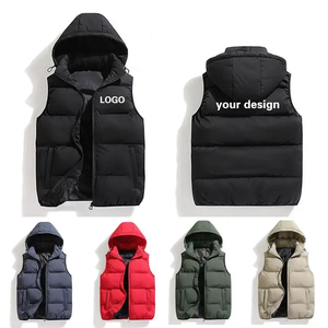 Chaleco Acolchado con Capucha para Hombre Mego Industry, Sin Mangas, con Cierre, Chaqueta de Invierno Resistente al Viento, Grueso y Acolchado - Product Image 1