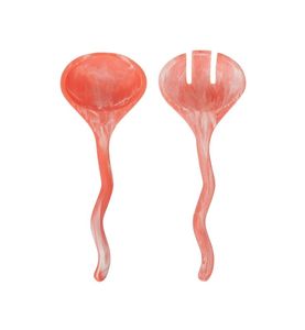 Luxury Glossy Finish Modern Resin <b>Salad</b> Spoon with Comfortable Grip Food Safe Material for Everyday Cooking Serving <b>Salad</b> <b>Tools</b> - Product Image 3