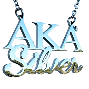 Collier AKA Silver Soror avec pendentif lettre en argent, bijou élégant, accessoire de mode minimaliste, à porter au quotidien - Product Image 3