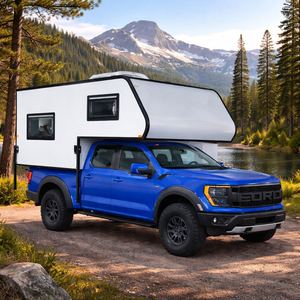 Cámper Compacto Desmontable para Camioneta, Ligero, para Viajes Todoterreno, de Material Compuesto, para Camioneta de 6 Pies, con Cocina Pequeña y Compartimento de Almacenamiento - Product Image 2