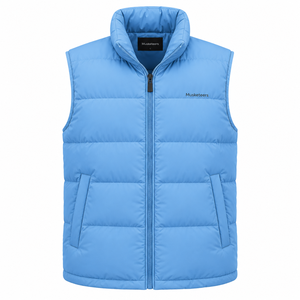 Chaleco de invierno sin mangas con capucha personalizado para hombre, chaleco softshell con estampado, chaleco calefactor de plumón para hombre - Product Image 6