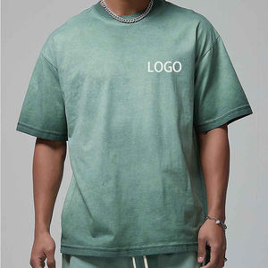 Camisetas personalizadas para hombre, con efecto deslavado al ácido y desgastado por el sol, 100% algodón, de gramaje pesado, estilo streetwear, con efecto desgastado, de corte oversize. - Product Image 6