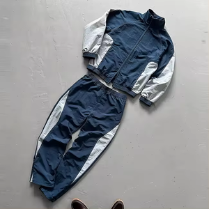 Ensemble de survêtement coupe-vent pour homme, veste à capuche zippée intégrale et pantalon, léger, résistant au vent, vêtements de sport athlétiques - Product Image 2