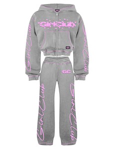 Conjuntos de Sudadera con Capucha para Hombre, Estilo Urbano, Estampado de Letras, Algodón French Terry, Atuendos Casuales de Otoño - Product Image 5