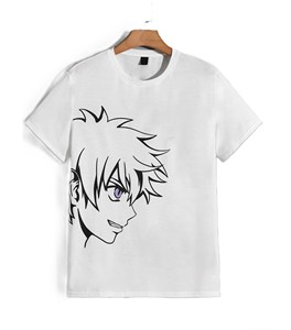 เสื้อยืดลายการ์ตูนอะนิเมะสำหรับผู้ชาย เสื้อยืดผ้าฝ้ายสีขาวพิมพ์ลายตัวการ์ตูนสุดเท่ เสื้อสตรีทแวร์แขนสั้นลำลอง - Product Image 5