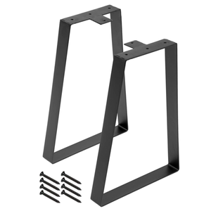 Trapezoid Steel Table Legs 16" 400lbs Load 2 Pcs Furniture Legs for DIY Coffee Tables, Desks, <b>Bench</b>, Night Stands EDPTBL009 - Product Image 6