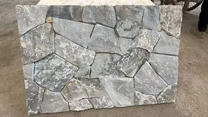 Pierre de <span class=keywords><strong>pavé</strong></span> aléatoire en pierre calcaire bleu-gris antique naturelle pour jardin, revêtement mural extérieur en pierre de culture de taille irrégulière - Product Image 5