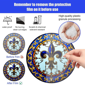 CIFbuy Acchiappasole Trasparente HD in Acrilico con Design a Petali Blu Reale, Decorazione Sospesa per Carnevale Ispirata a TikTok per il Servizio di Ritiro Temu - Product Image 4