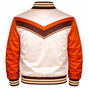 Chaqueta Varsity de Satén Hecha en Fábrica Directa, para Actividades al Aire Libre e Interiores, Chaqueta Varsity de Invierno de Satén - Product Image 2