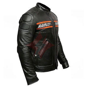 Chaqueta de Cuero Vacuno HD Negra Screaming Eagle para Motocicleta, Equipo de Motociclista Premium, Chaqueta Resistente de Cuero Vacuno Genuino para Repartidores - Product Image 3