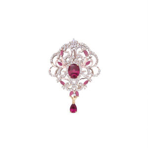 Fine Brooch Zircon Saree Pin - Product Image 2