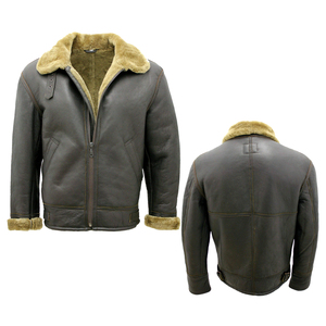 Wholesale Men Genuine Premium Leather Slim Fit Biker Style Winter Fashion Motorcycle <b>Jacket</b> Windproof <b>Waterproof</b> Sheep Stand - Product Image 4