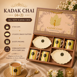 Ensemble de service à thé de luxe personnalisé avec logo, 9 pièces, bols en verre, tasses en céramique, Esprit 4+4+1, boîte cadeau, design floral pour la maison et l'hôtellerie - Product Image 5
