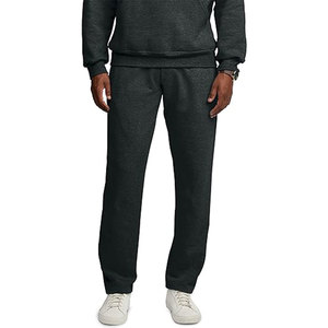 Pantalones Deportivos de Algodón Tejido Gris para Hombre, Cintura Alta Elástica, Casuales, Color Sólido, Antiarrugas, Transpirables, para Todas las Temporadas - Product Image 1
