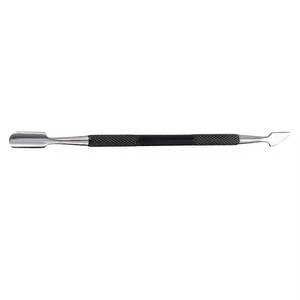 Pousse-ongles double tête réutilisable en acier inoxydable pour manucure avec poignée texturée - Product Image 1