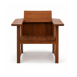 Solid Teak Wood Outdoor Lounge Chair Set with <b>Round</b> Coffee <b>Table</b> for Villa Resort Hotel <b>Patio</b> Garden - Product Image 3