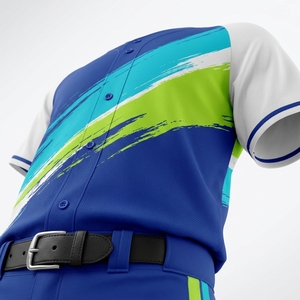 Uniformes de baseball sur mesure de haute qualité, impression numérique, sublimation, broderie, ensembles, nom et numéro de l'équipe, 100% personnalisés - Product Image 3