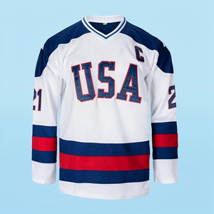 2026 Custom Printed Ice Hockey Jersey Men Embroidery Uniform Inspired North American Style 100% Polyester Anti-Bacterial Quick - Product Image 3