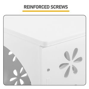 Tavolino Moderno Bianco per Interni ed Esterni con Apertura ad Arco e Design Floreale con Vano Portaoggetti - Product Image 4