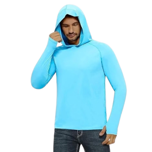 Camiseta de Protección Solar UPF 50+ con Capucha, Personalizada, Transpirable, de Secado Rápido, Manga Larga, para Surf y Natación, para Hombre - Product Image 3