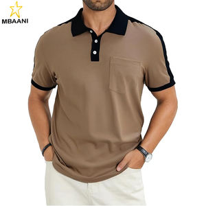 Camisas Polo Casuales para Hombre, Manga Corta, Cuello Clásico con Botones, Camisetas de Golf de Algodón a la Moda con Bolsillo - Product Image 1
