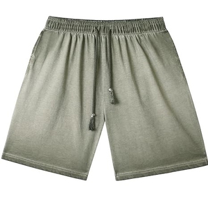 Men Acid Wash Shorts <b>Retro</b> Design Cotton <b>Fabric</b> Comfortable Fit Casual Streetwear Summer Outfit Breathable <b>Fabric</b> Shorts - Product Image 3