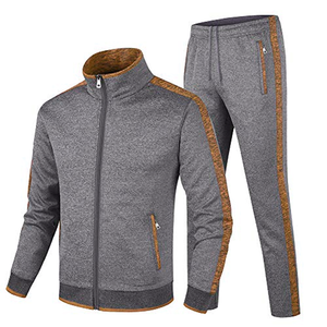 Conjunto Deportivo Unisex 100% Algodón, Traje Deportivo para Hombre con Bloques de Color, Chaqueta con Cierre y Cuello Alto y Pantalones, Dos Piezas - Product Image 6
