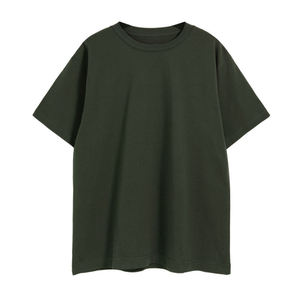 T-shirt en coton uni pour homme, tissu respirant et doux, manches courtes, col rond, vêtements décontractés pour impression en gros - Product Image 3
