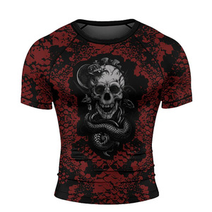 Rashguard de MMA personalizado que permite movimiento total y brinda comodidad de ajuste ceñido con estilo sublimado, tipo kimono de jiu jitsu. - Product Image 1