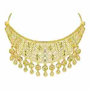 Ensemble de colliers ras-du-cou en filigrane turc plaqué or 14K, 18K, 24K, style Dubaï, bijoux traditionnels, vente en gros - Product Image 5